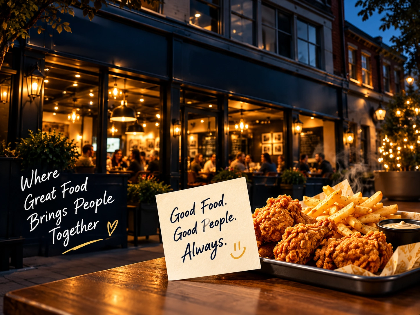 A welcoming restaurant and freshly prepared food