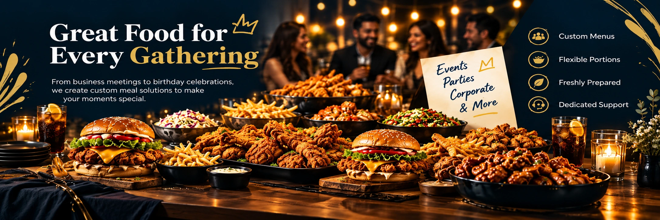 Wide feast banner